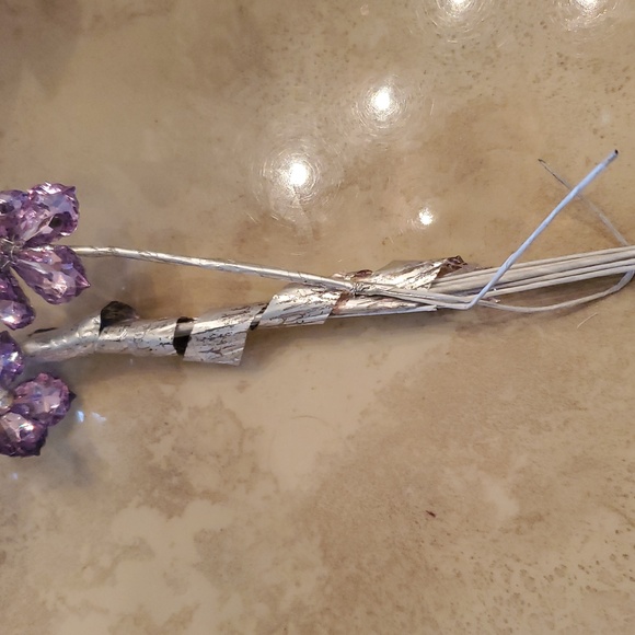 SALE! Purple Glass Flowers Strand - Picture 7 of 7